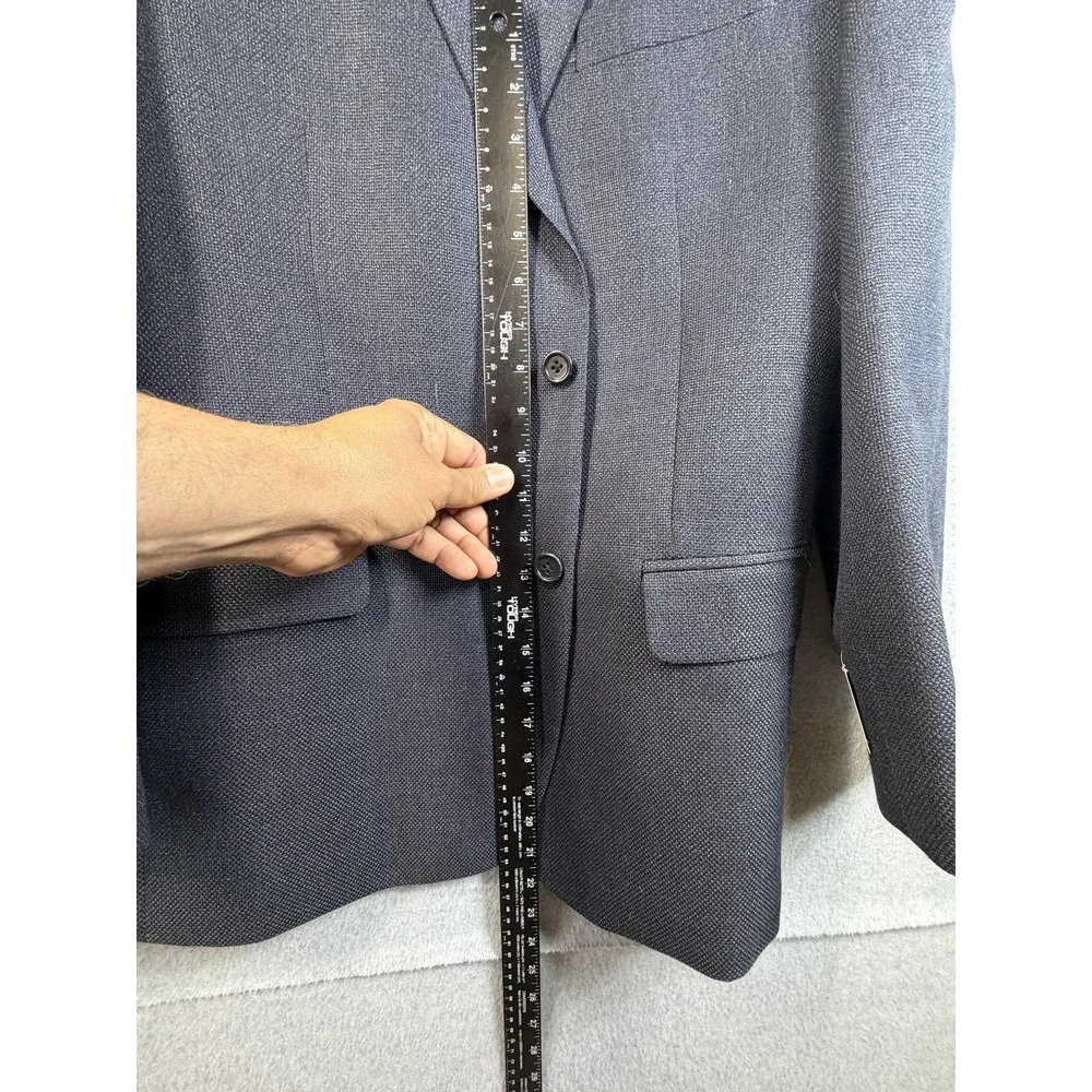 IZOD Blazer Mens 44R Navy Textured Rayon Blend‎ Sport Coat Jacket New Formal